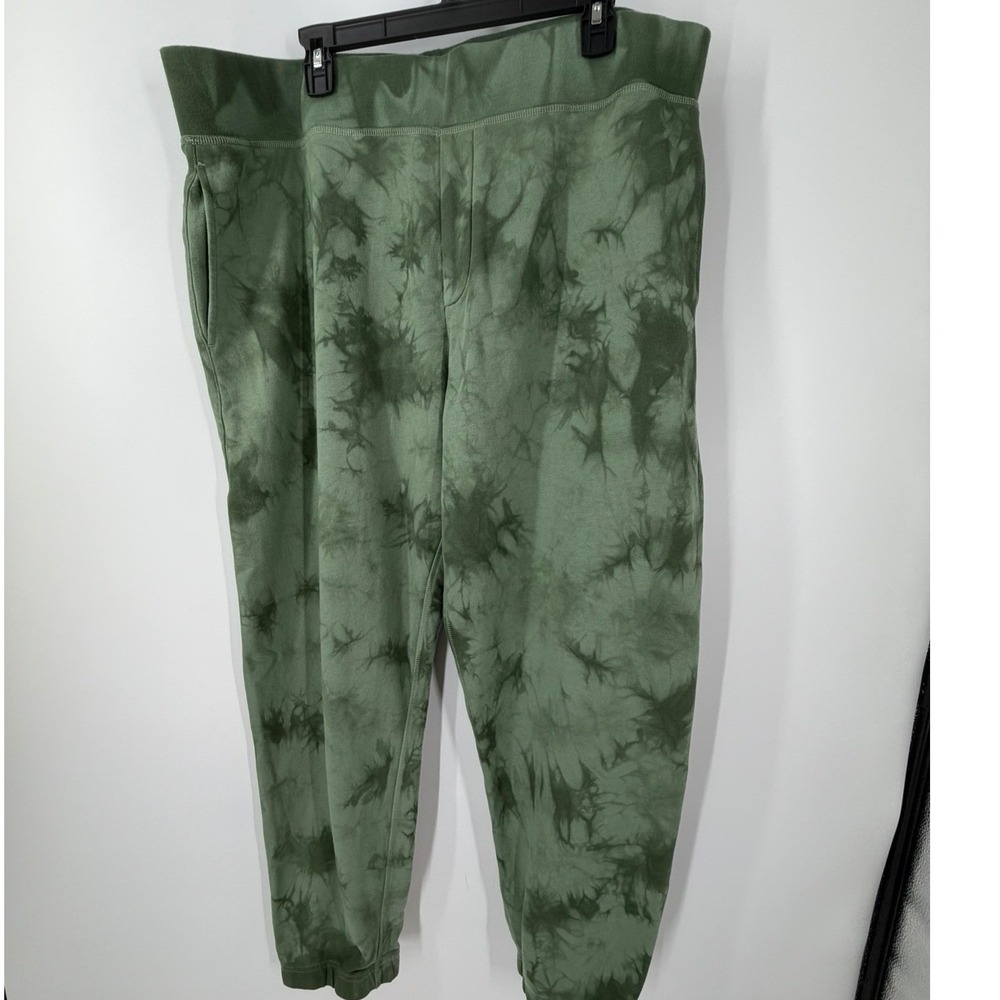 Rag & Bone Men's Leaf Green Tie Dye Prospect Joggers Sweatpants Elastic Size XXL